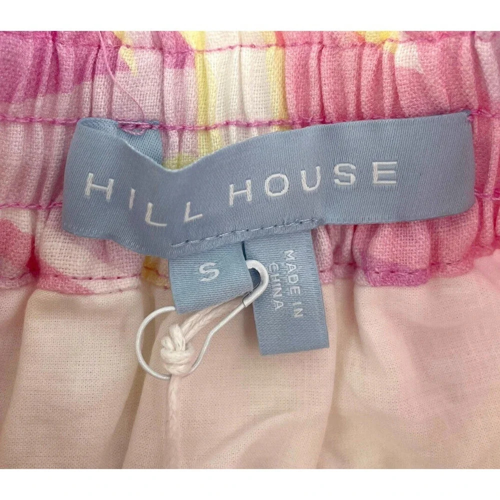 Hill House The Paz Skirt Mini Womens S Ruffle Linen Candy Kaleidoscope Pink NEW - Picture 5 of 8